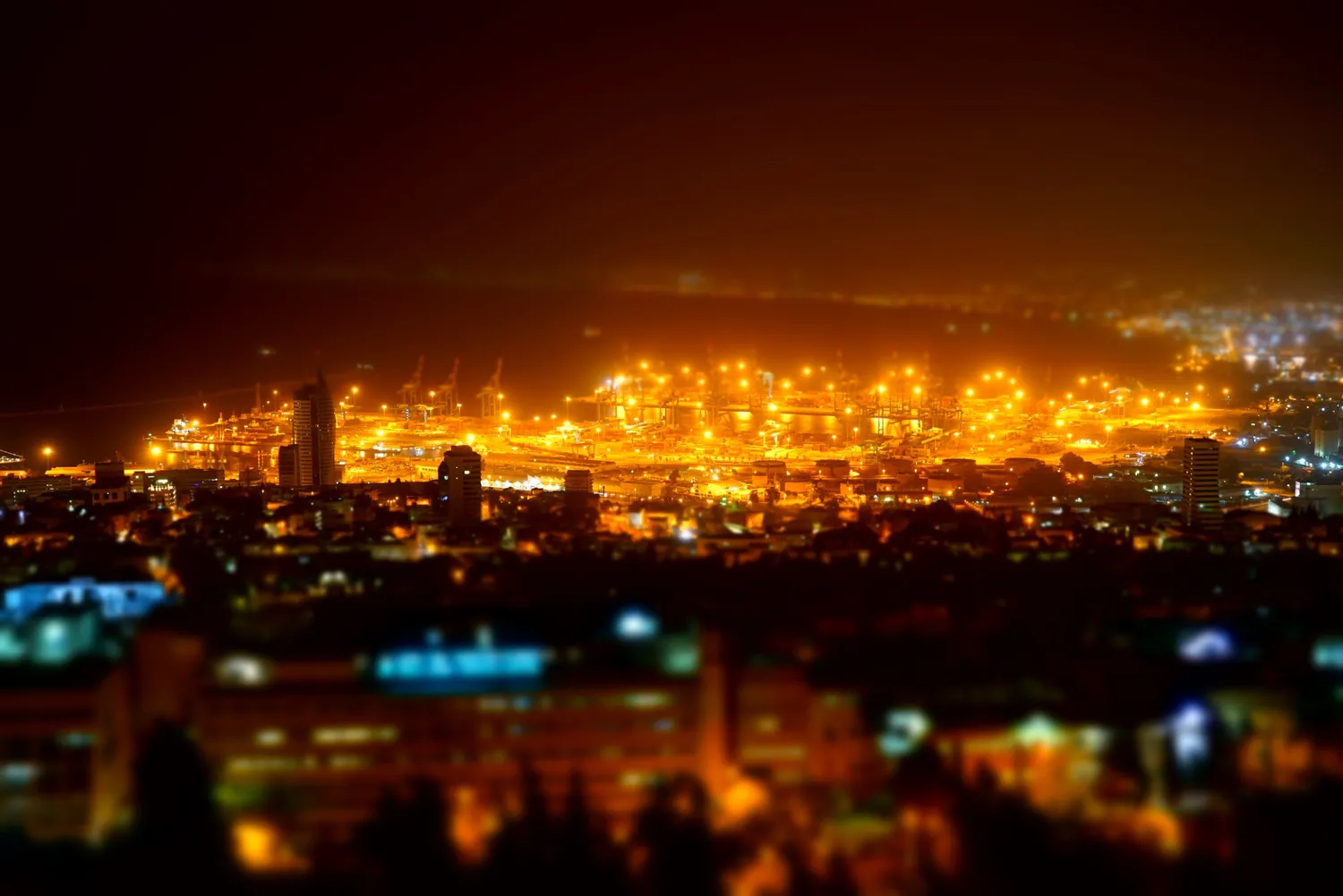 Haifa at night