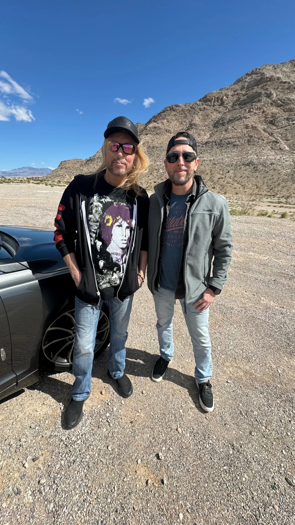 Chris Atkins with a documentary participant on location